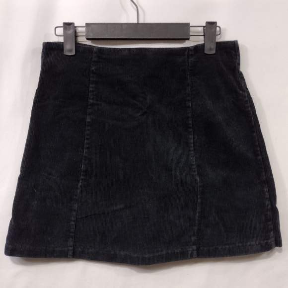 Brandy Melville Dresses & Skirts - Brandy Melville A-line Corduroy Skirt Women's OS Black Preppy Academia Y2K 90s